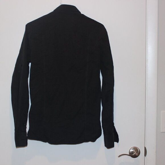 Versus Versace VINTAGE Black Long Sleeve Button-Down Shirt Men's Size 40 - Picture 5 of 10